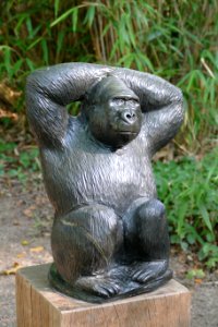 Sculpture, Great Ape, Primate, Fauna photo