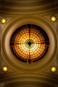 Yellow, Ceiling, Stained Glass, Dome