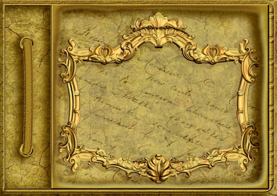 Picture Frame, Carving, Relief, Brass
