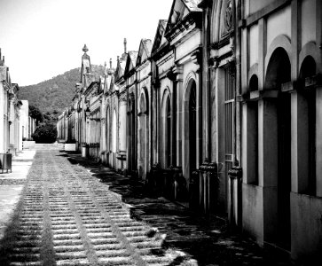 Black And White, Street, Town, Road