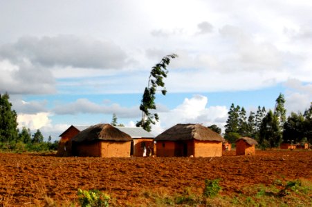 Farm, Field, Sky, Cloud