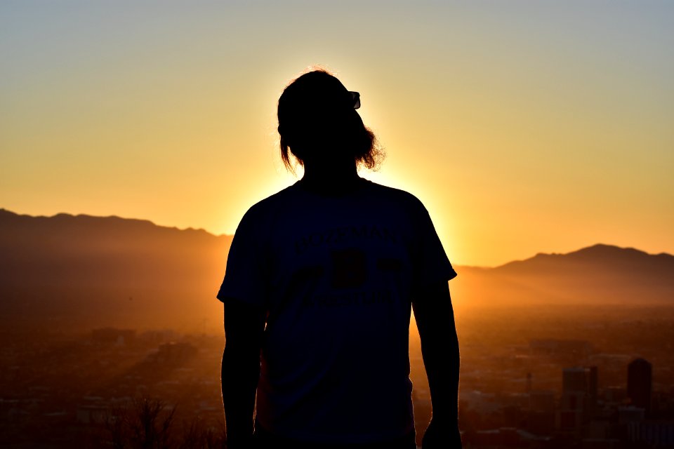 Sky, Sunrise, Silhouette, Standing