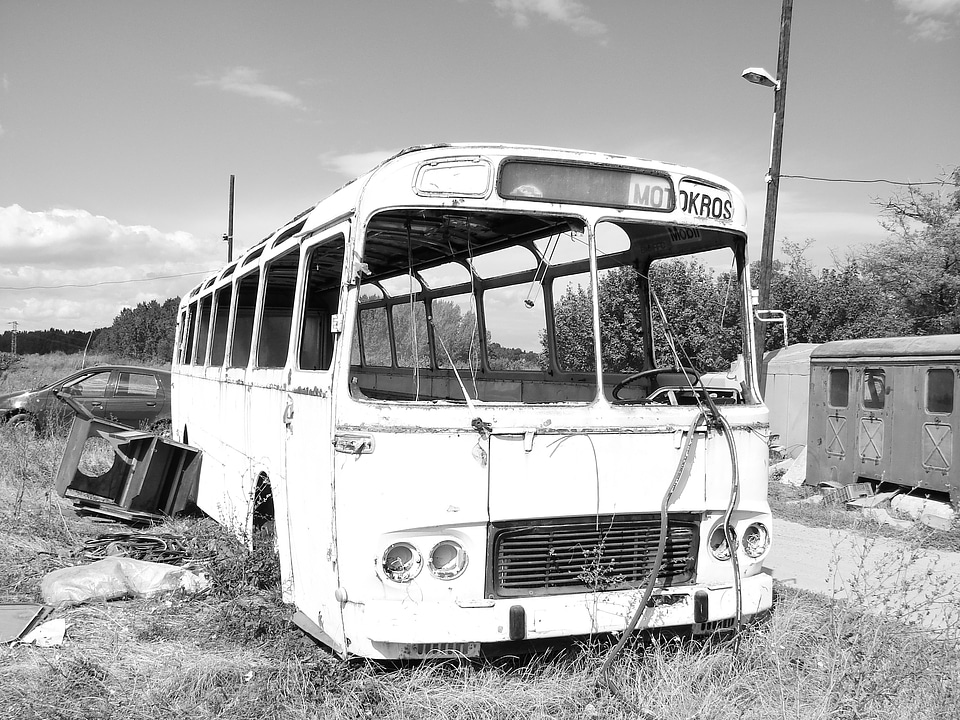 Old decay black and white