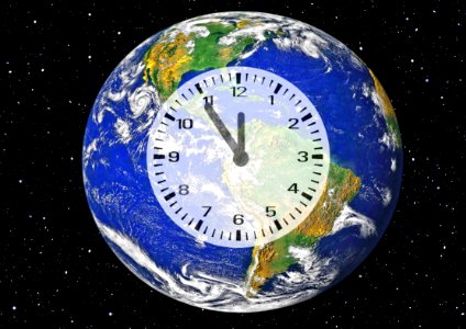 Clock, Earth, Planet, Atmosphere