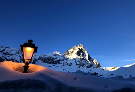 Mountainous Landforms, Sky, Snow, Mountain Range photo