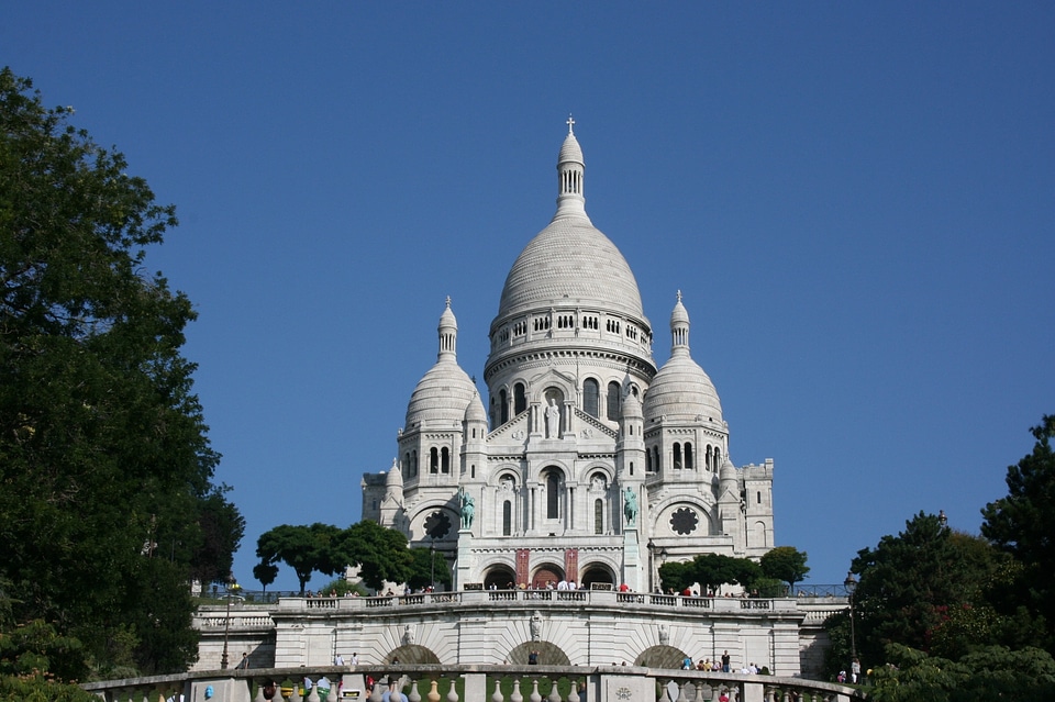 Sacre coeur dome of church paris
