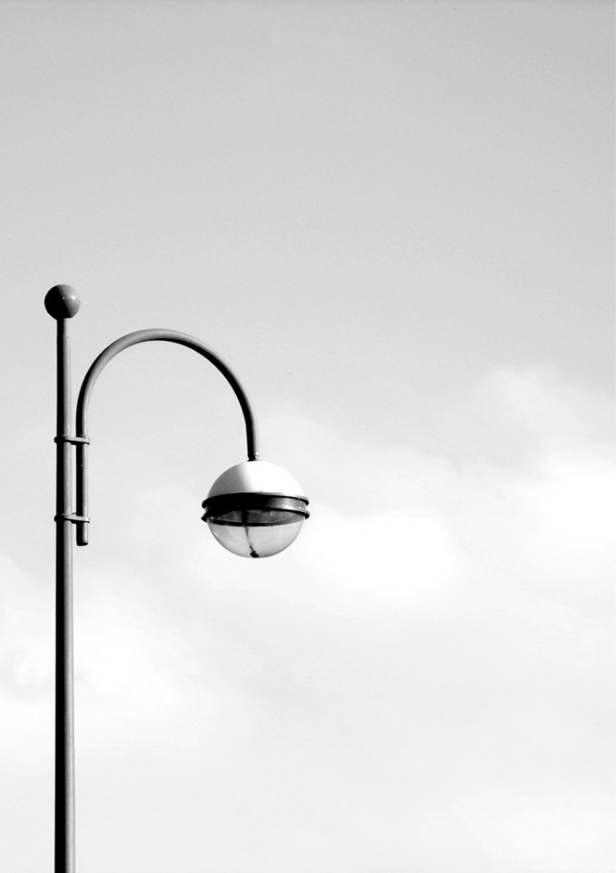Light Fixture, Black And White, Lighting, Lamp