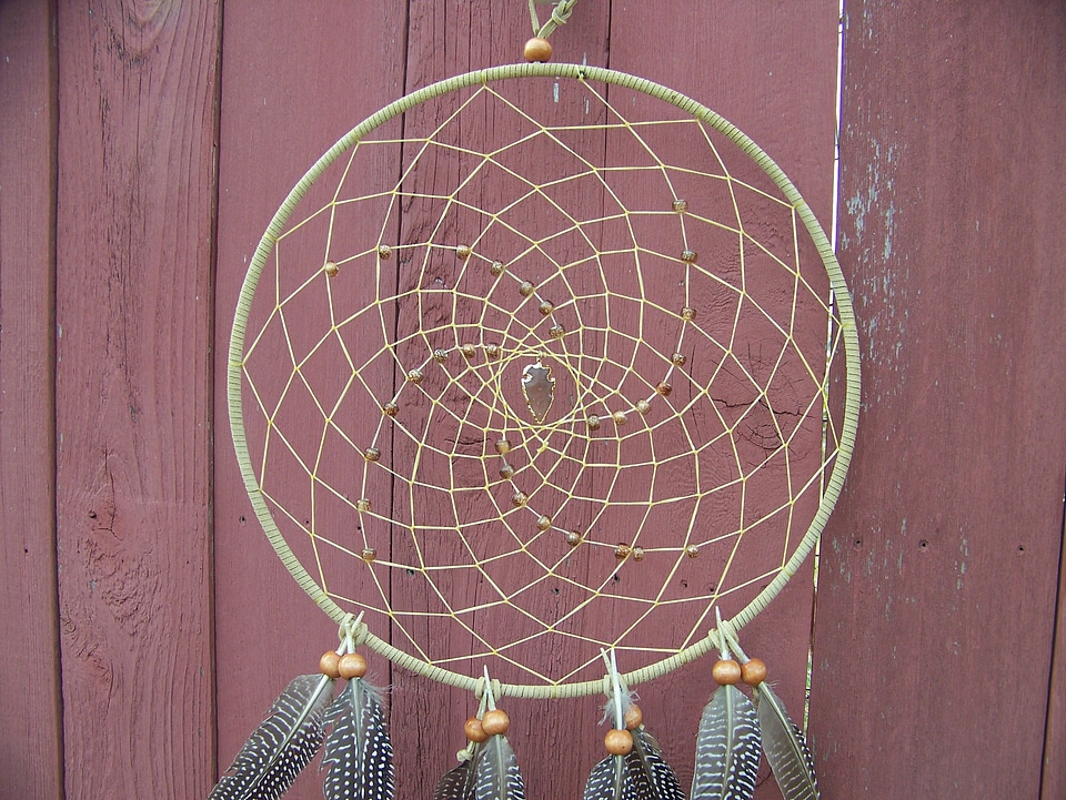 Wall decor leather sinew