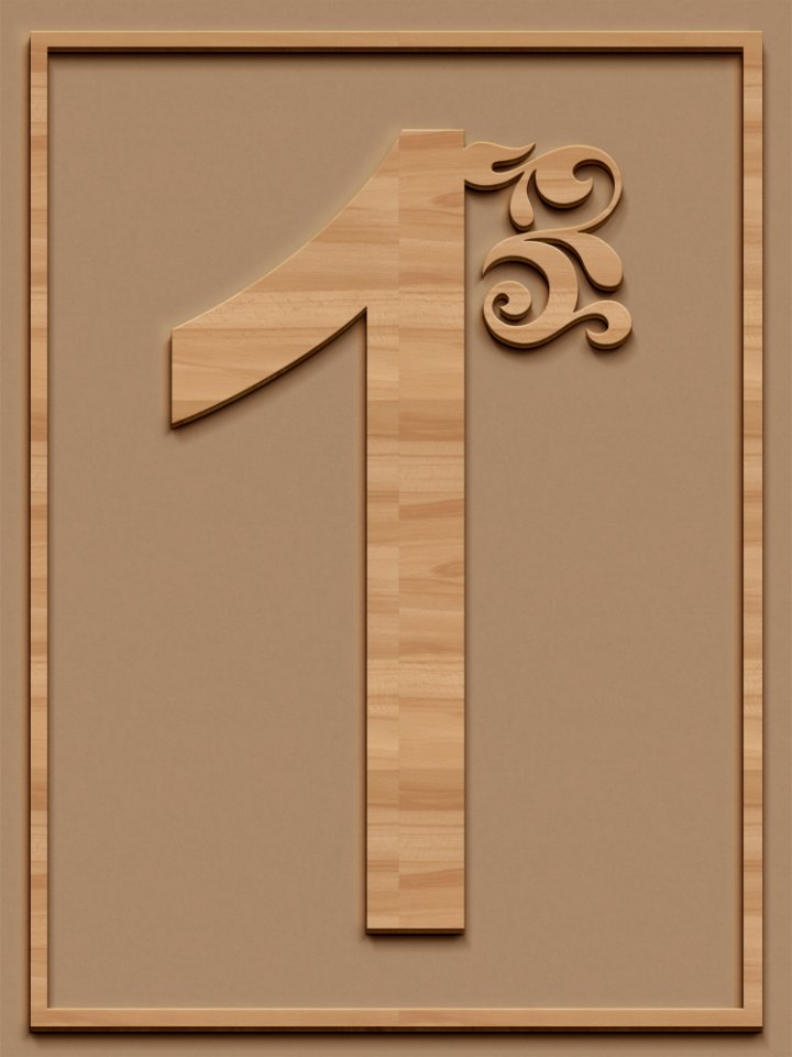 Font, Wood, Number, Angle photo