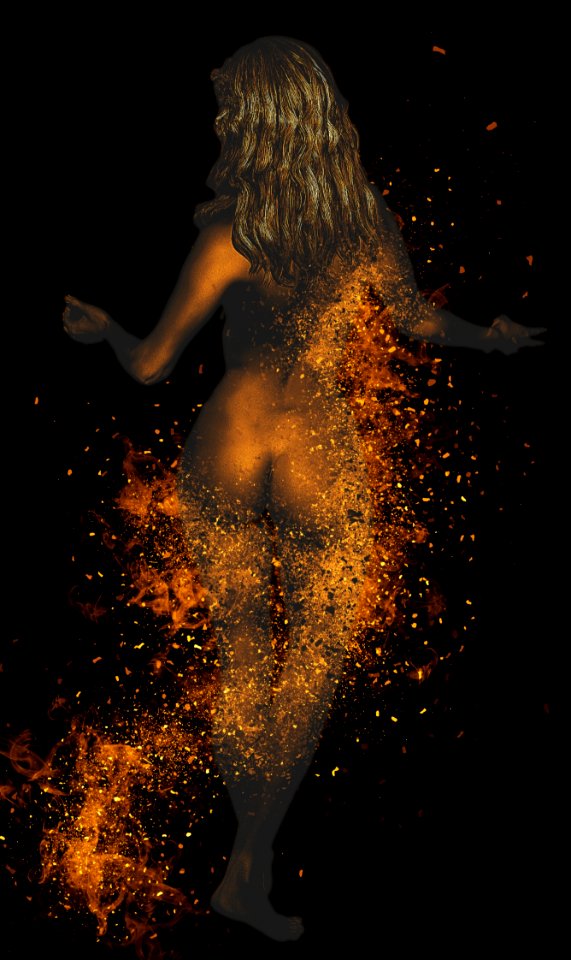 Water, Darkness, Night, Flame