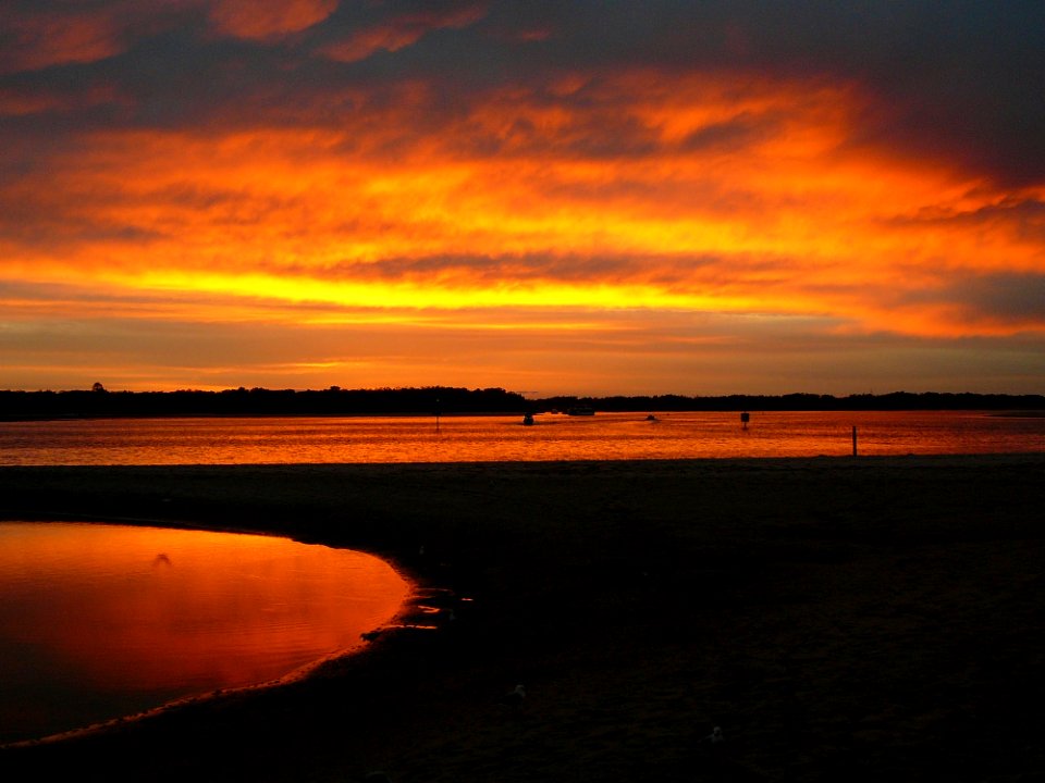 Horizon, Afterglow, Sky, Sunset