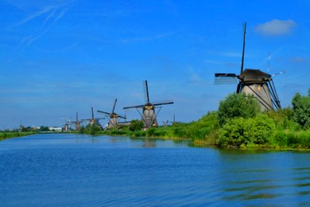 Windmill, Waterway, Mill, Sky