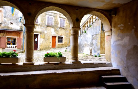 Arch, Courtyard, Hacienda, Window