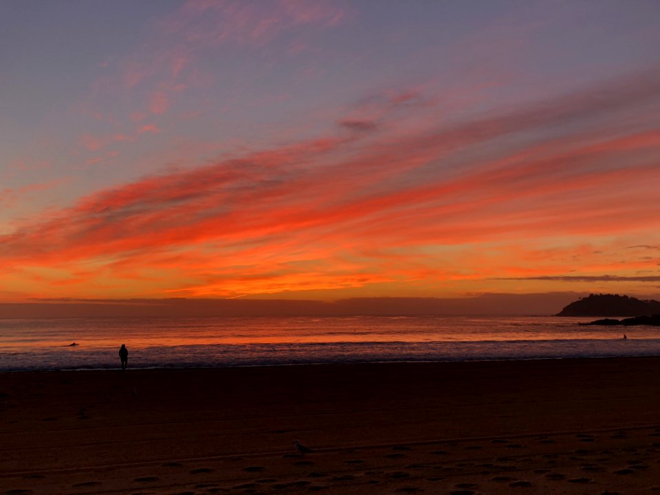 Sky, Horizon, Sunset, Afterglow