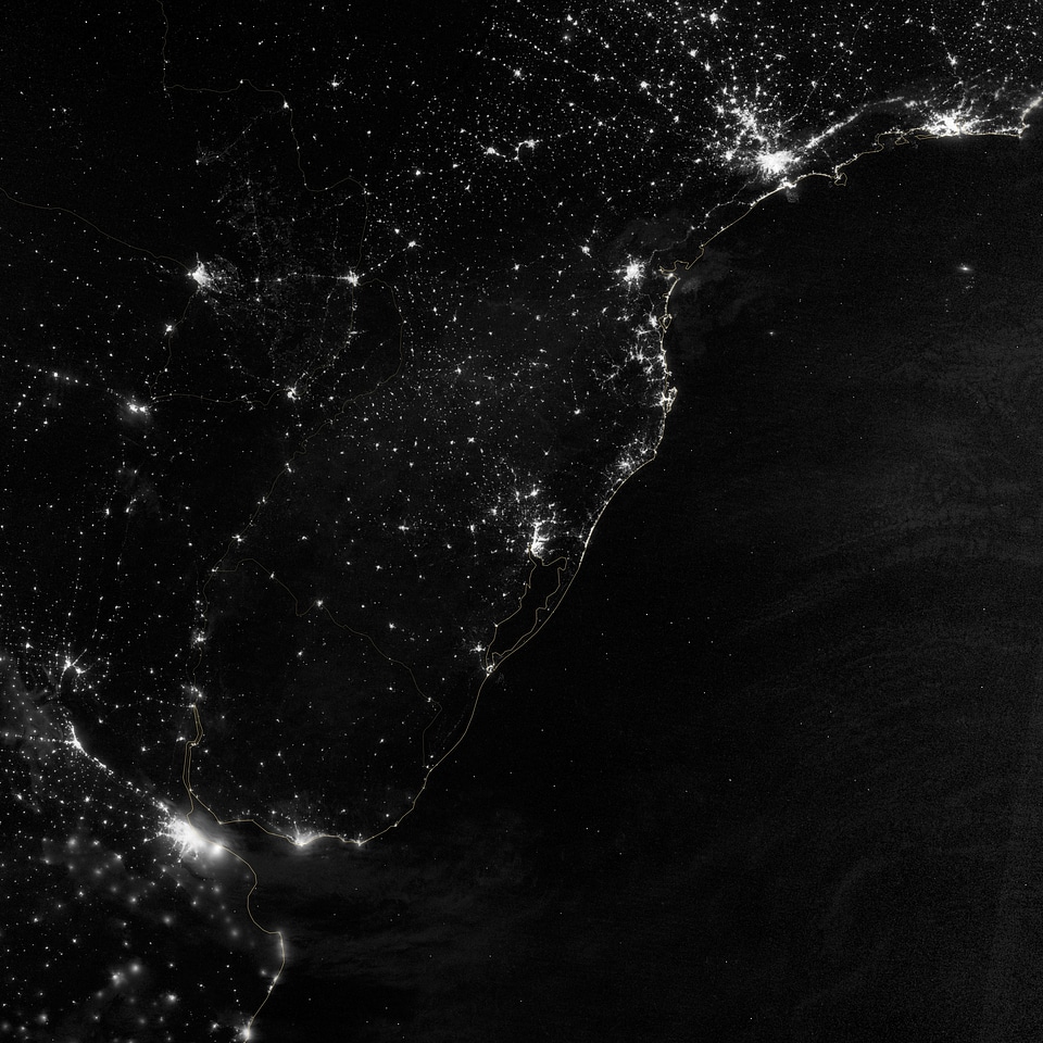 Space night satellite