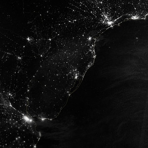 Space night satellite photo
