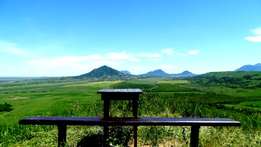 Sky, Mountainous Landforms, Grassland, Ecosystem photo