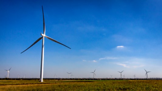 Wind Turbine, Wind Farm, Windmill, Grassland photo