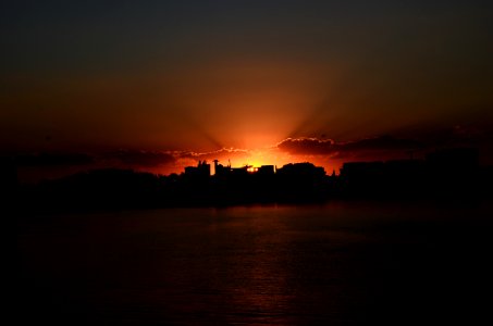 Sky, Sunset, Horizon, Afterglow