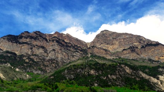 Mountainous Landforms, Mountain, Sky, Ridge photo