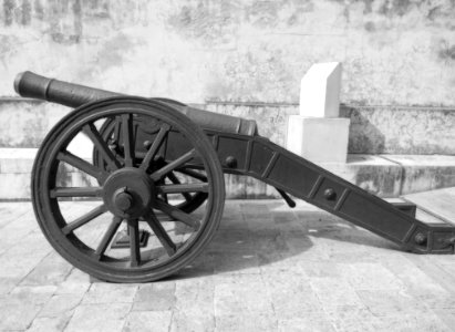 Cannon, Weapon, Black And White, Mode Of Transport