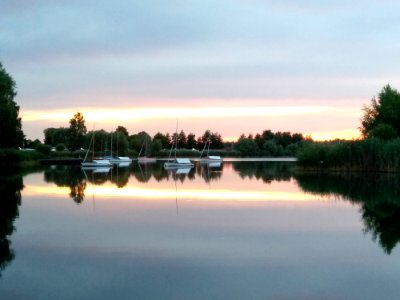 Reflection, Waterway, Water, Sky photo