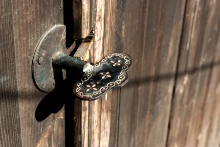 Wood, Lock, Metal