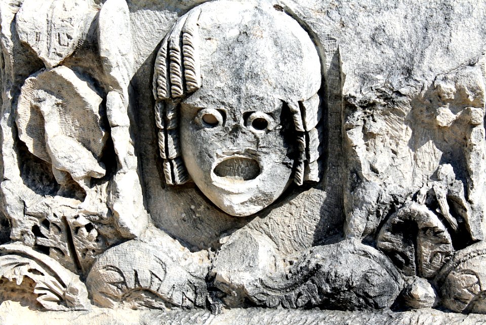 Stone Carving, Sculpture, Head, Archaeological Site