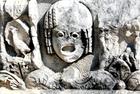 Stone Carving, Sculpture, Head, Archaeological Site