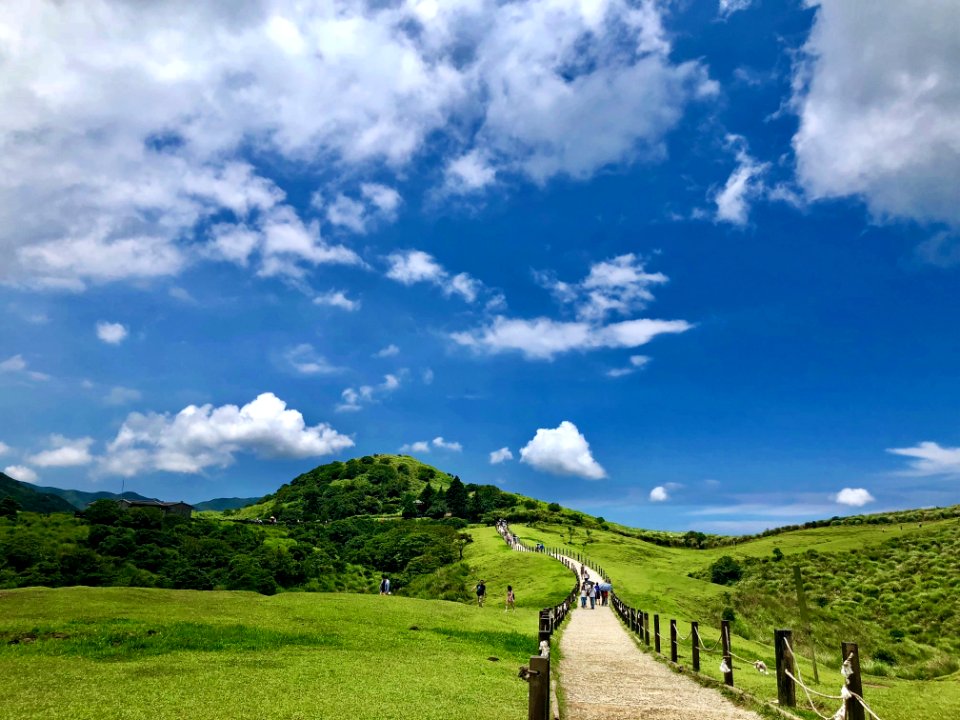 Sky, Grassland, Highland, Cloud photo