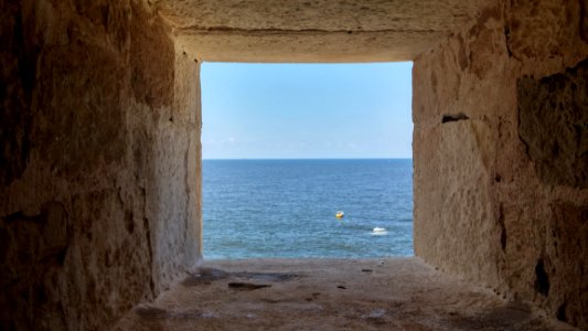 Sea, Sky, Wall, Window