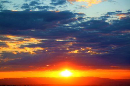 Sky, Afterglow, Horizon, Red Sky At Morning