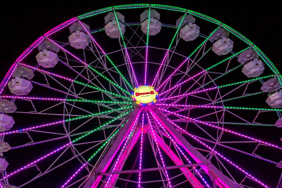Ferris Wheel, Tourist Attraction, Purple, Amusement Park