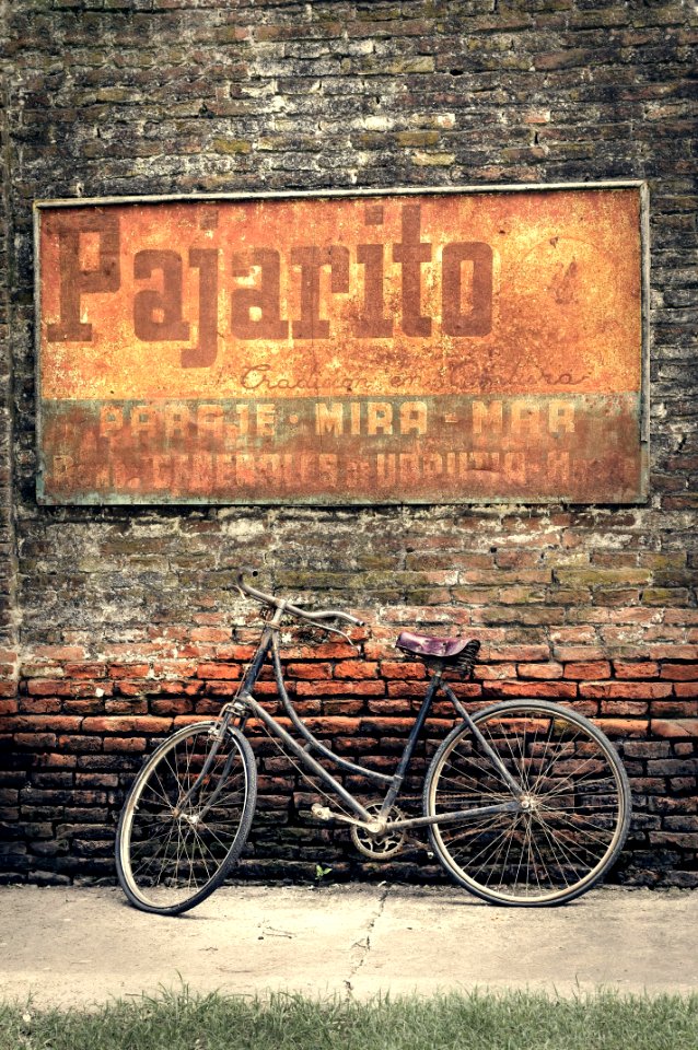 Wall, Brick, Bicycle, Font