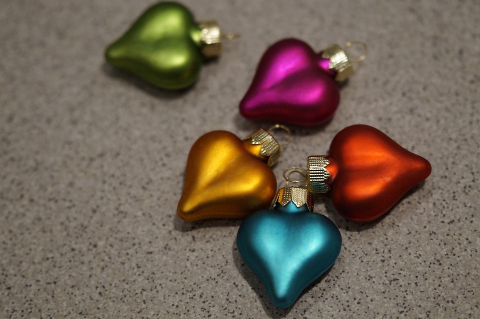 Christmas ornaments shine shiny