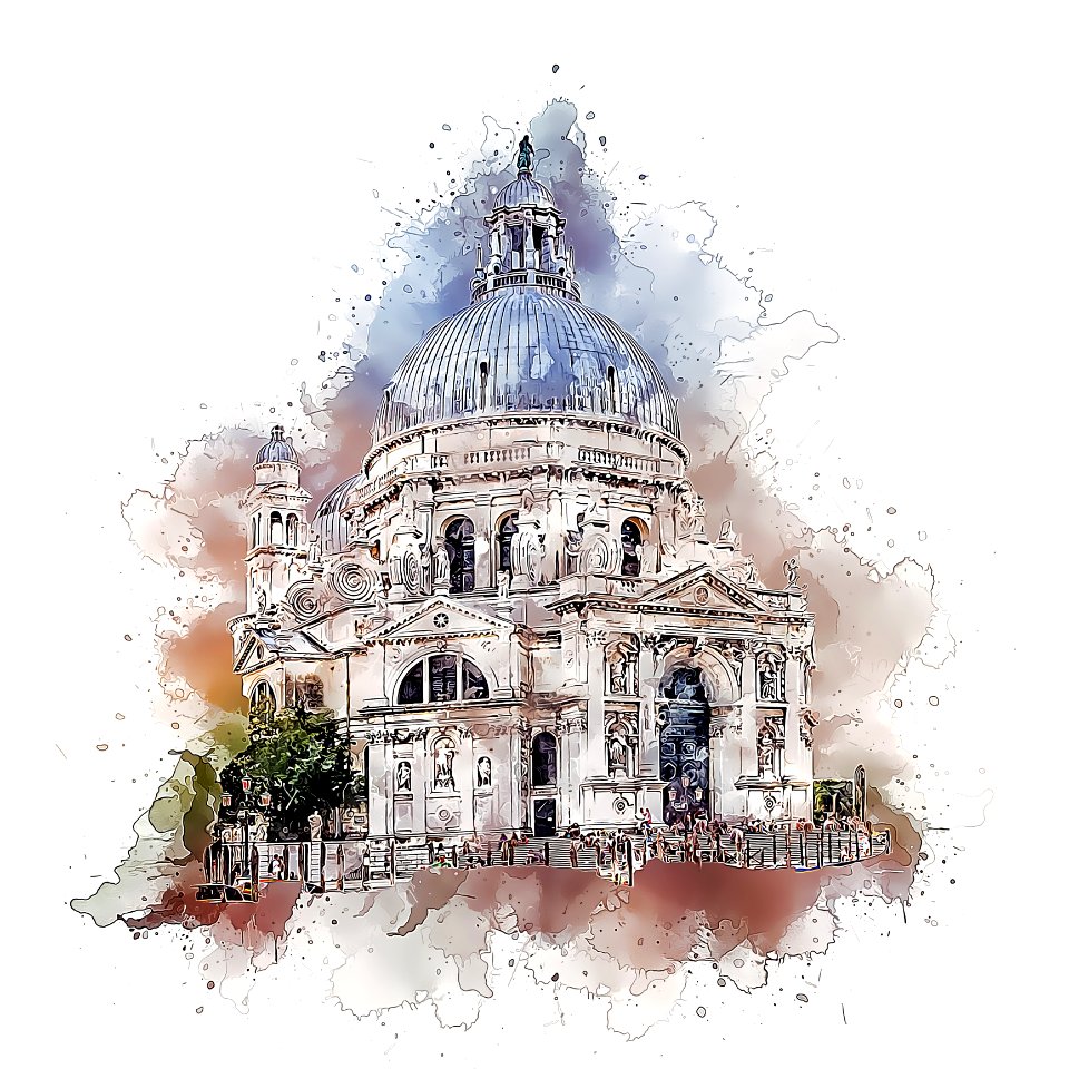 Landmark, Medieval Architecture, Illustration, Building