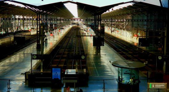 Reflection, Water, Metropolitan Area, Train Station