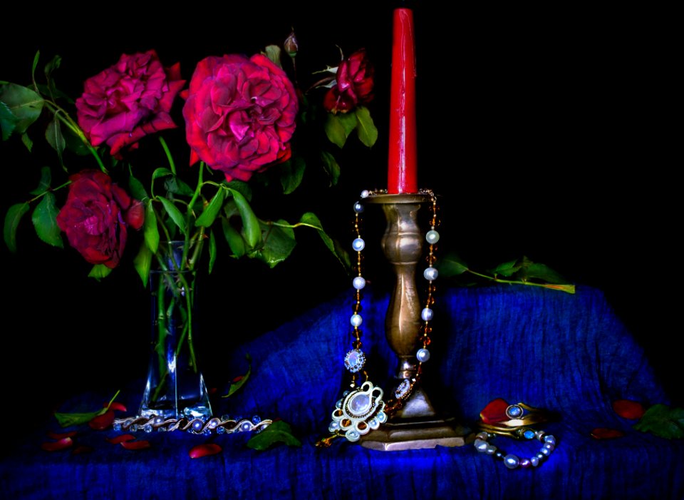 Still Life, Flower, Purple, Painting