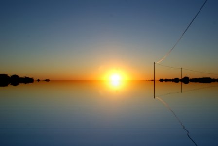Reflection, Water, Horizon, Sky
