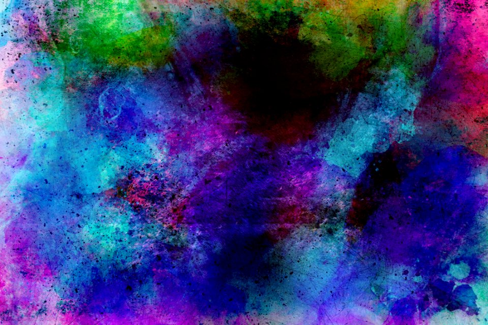 Blue, Purple, Violet, Watercolor Paint