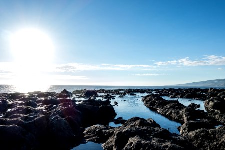 Sea, Sky, Shore, Rock