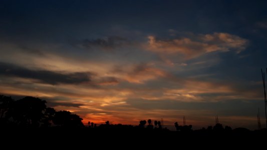 Sky, Afterglow, Horizon, Dawn