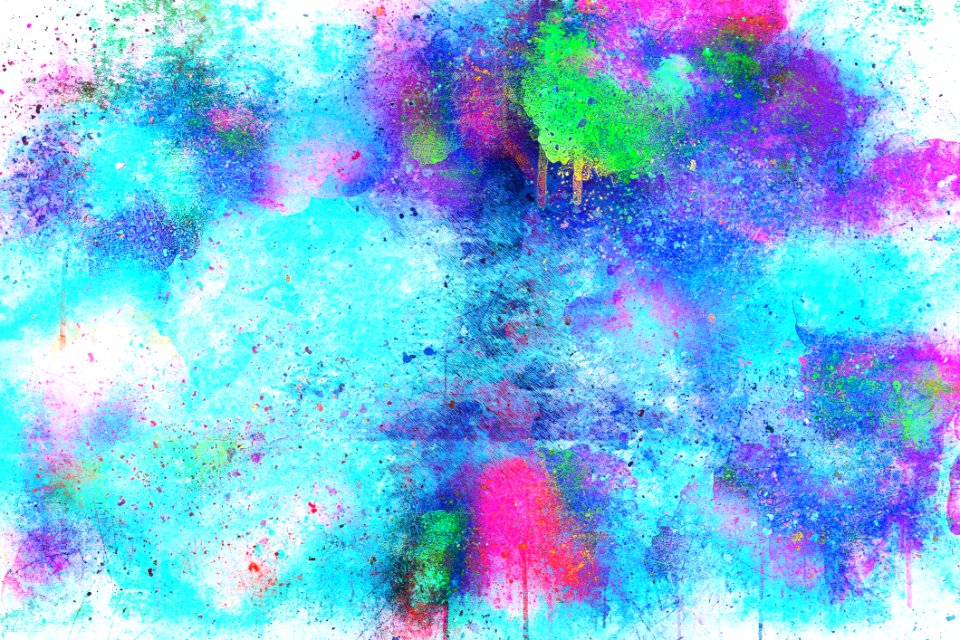 Blue, Purple, Watercolor Paint, Sky