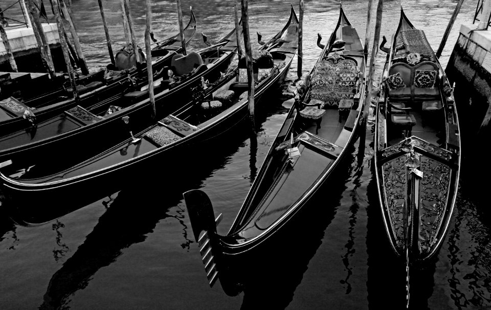 Black And White, Monochrome Photography, Boat, Reflection