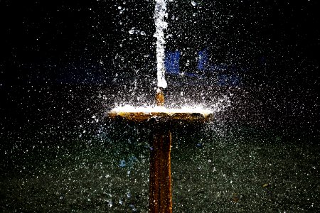 Water, Water Feature, Night, Fountain