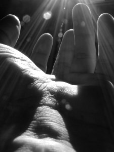 Black, Black And White, Monochrome Photography, Hand