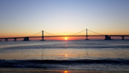 Bridge, Sea, Sky, Horizon
