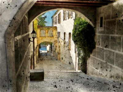 Arch, Town, Ruins, Wall
