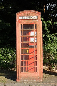 Telephone house red telephone box telephone handset photo
