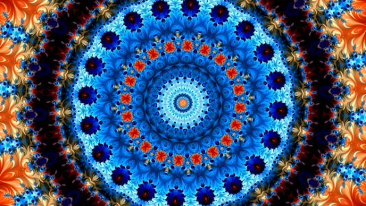 Fractal Art, Kaleidoscope, Symmetry, Psychedelic Art photo
